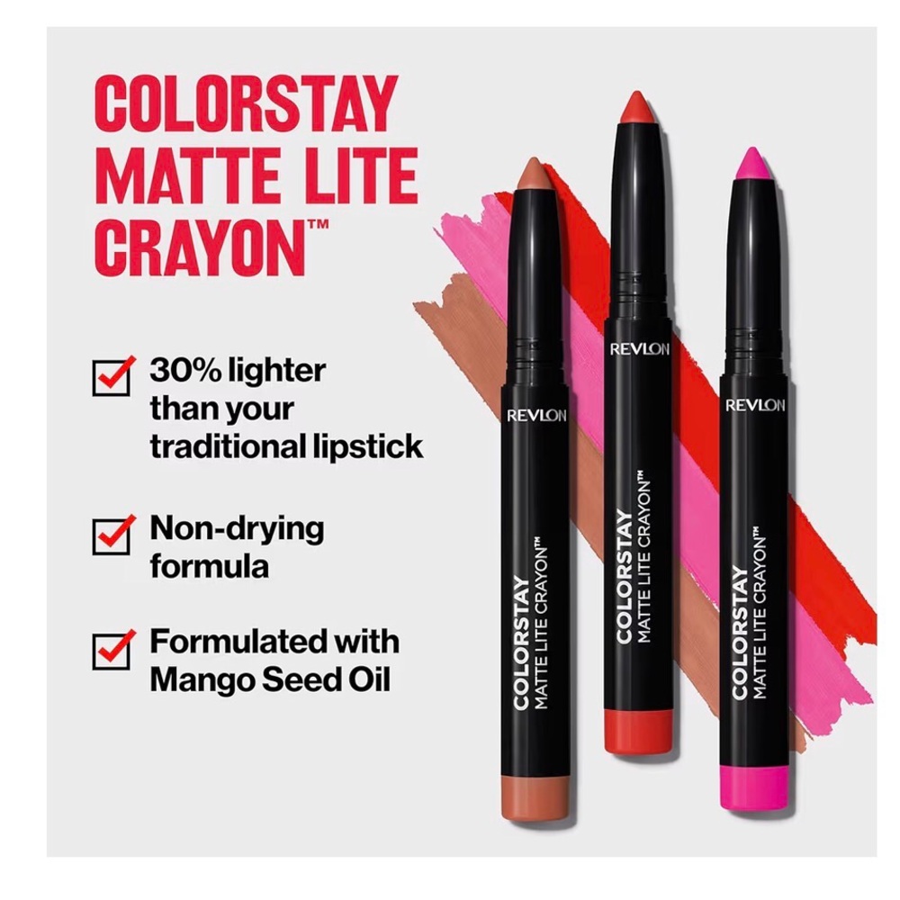 Revlon ColorStay Matte Lite Crayon Lipstick - Picture 8 of 12